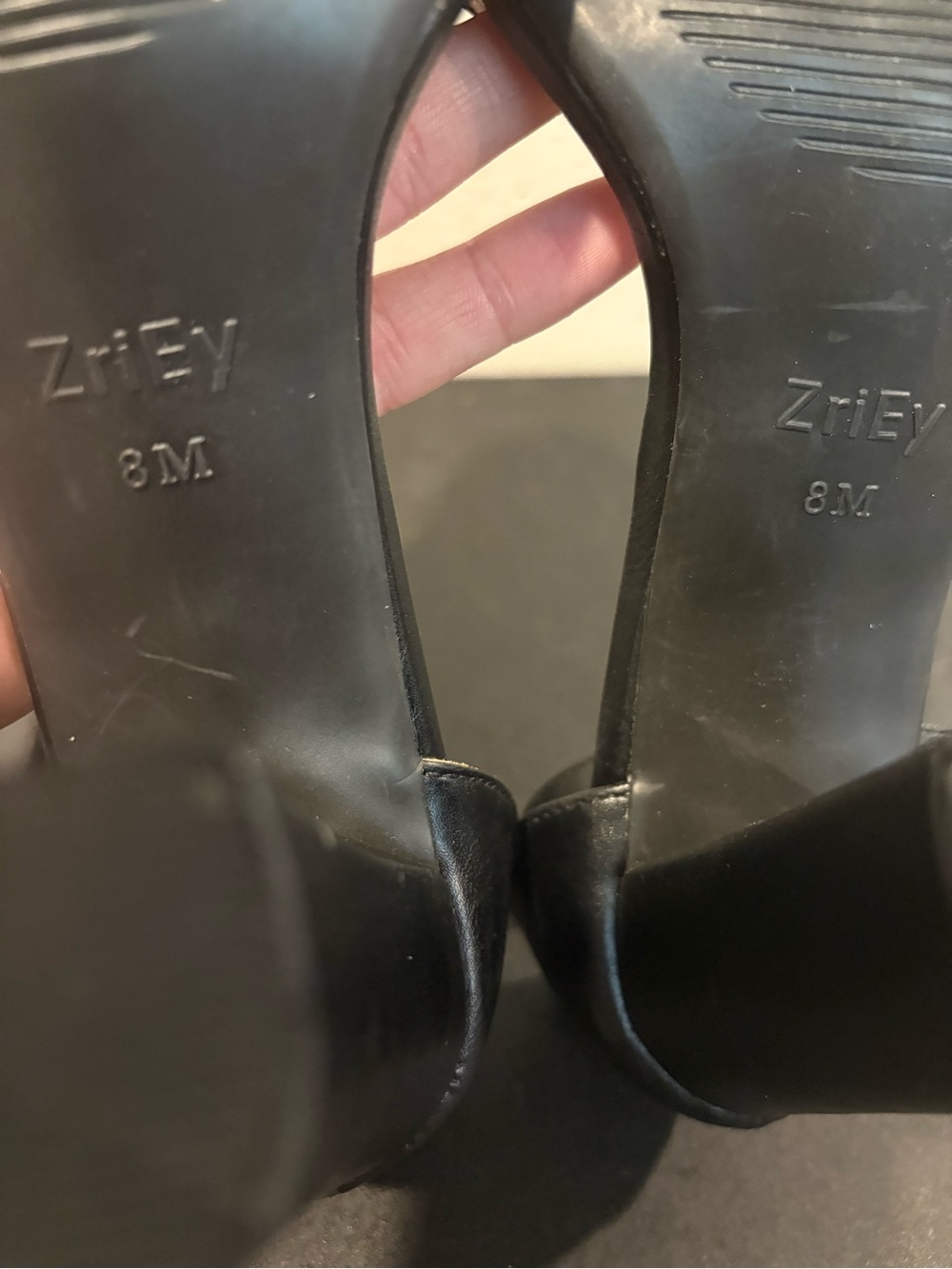 ZriEy Black Strappy 4” Chunky Stiletto Heels Women's Size 8 Ankle Strap - Picture 9 of 9